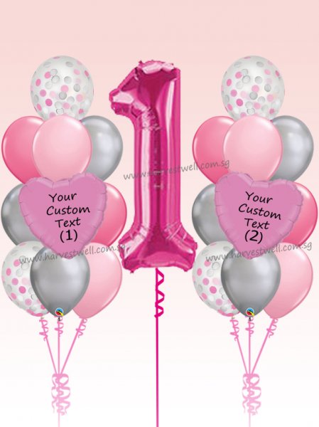 Personalize Flamingo Lover Megaloon Balloon Bundle Set