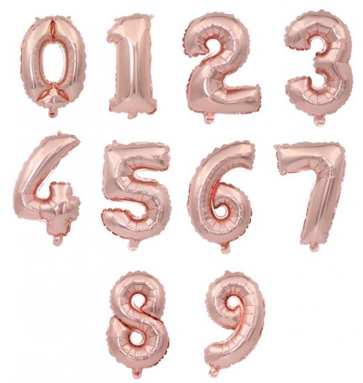 Megaloon Number Rose Gold Foil Balloon