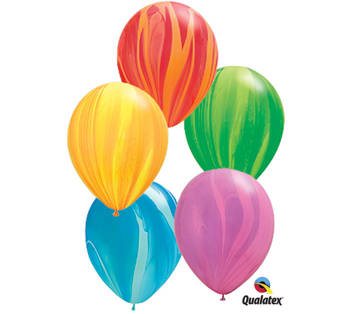 Superagate Marble Assortment Helium Latex Balloon